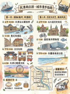 制作手绘风手账旅行攻略