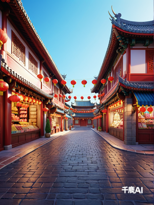 中国风街道