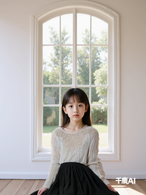 镂空针织衫大童舞蹈服