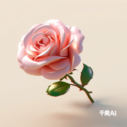 3D泥塑玫瑰