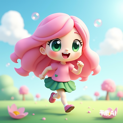 粉发小女孩