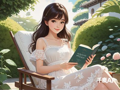 一个姑娘在看书