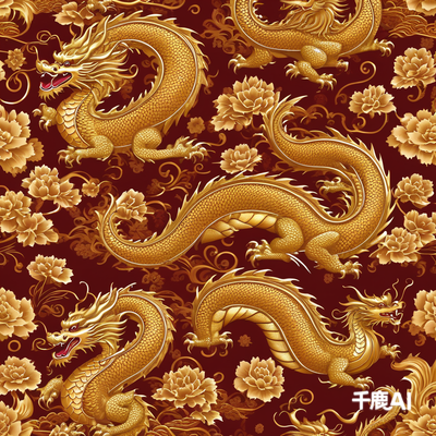 金色龙形图案