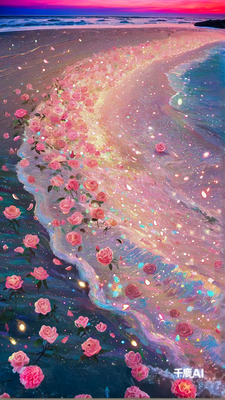 梦幻花朵沙滩