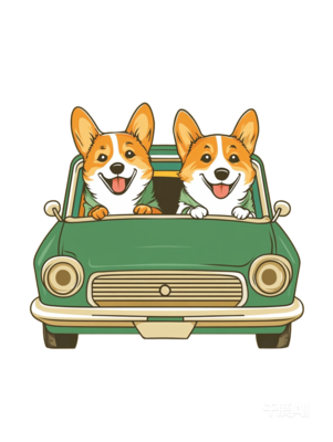 背景移除 狗狗车