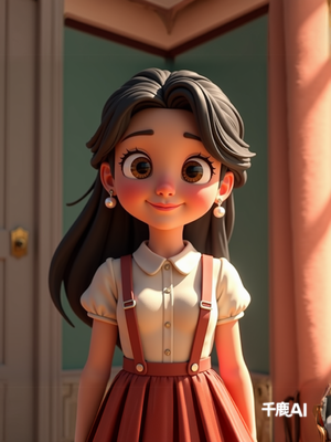 3D小女孩扩图