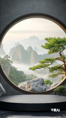 高清中式电商立体展台