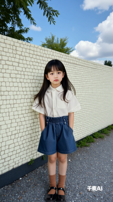 率性洒脱小女孩